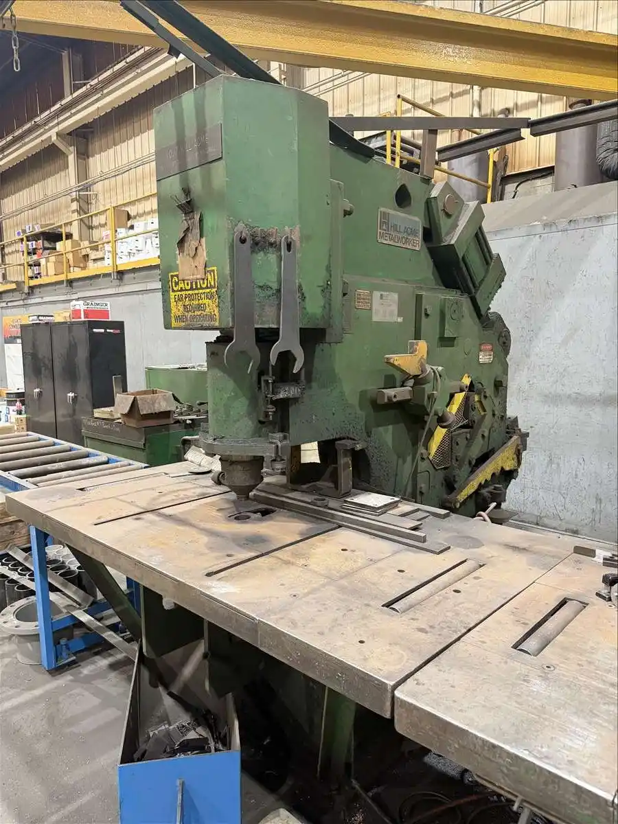 6" x 6" x 5/8" Hill-Acme #7, hydraulic ironworker, 125 ton