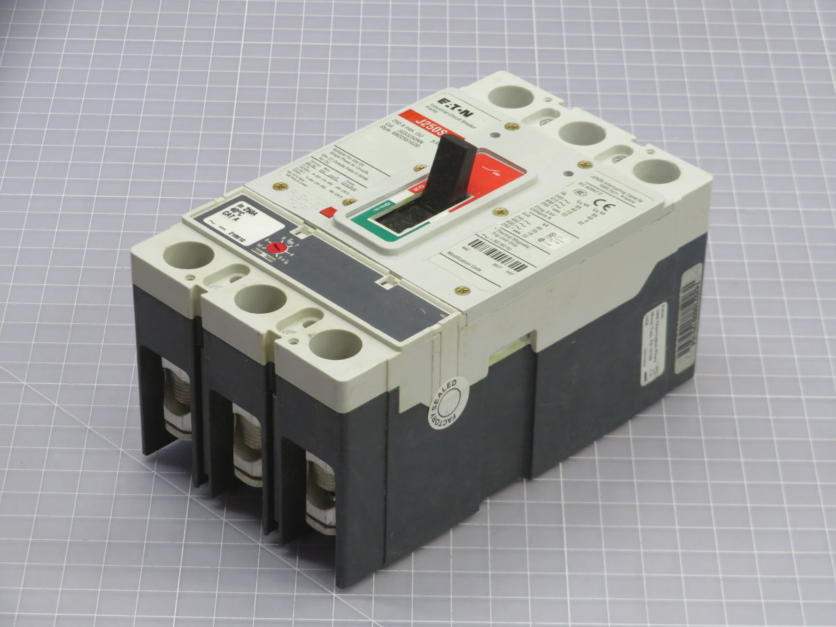 250 Amp, Eaton #JGS3250FAG, Circuit Breaker, 3 Pole, 600 VAC, 85 KAIC, Thermal-Mag Trip