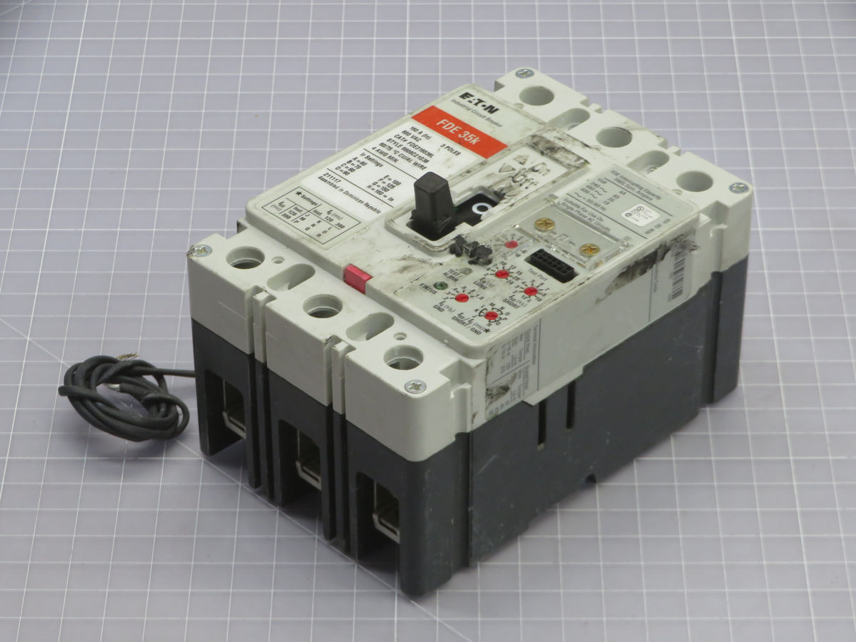 160 Amp, Eaton #FDE316036L, Circuit Breaker, 3 Pole, LSIG, 600 VAC, 250 VDC, 50/60 Hz, 65 KAIC