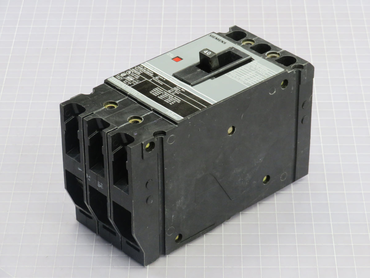 40 Amp, Siemens #HHED63B040, Circuit Breaker, 3 Pole, 600 VAC, 18KA IC