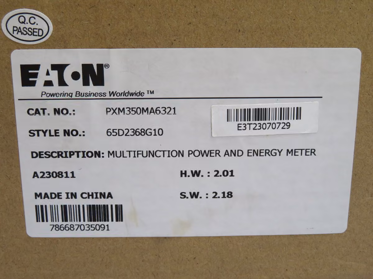 Eaton #PXM350MA6321, Power Xpert Branch Circuit Monitor Meter Base