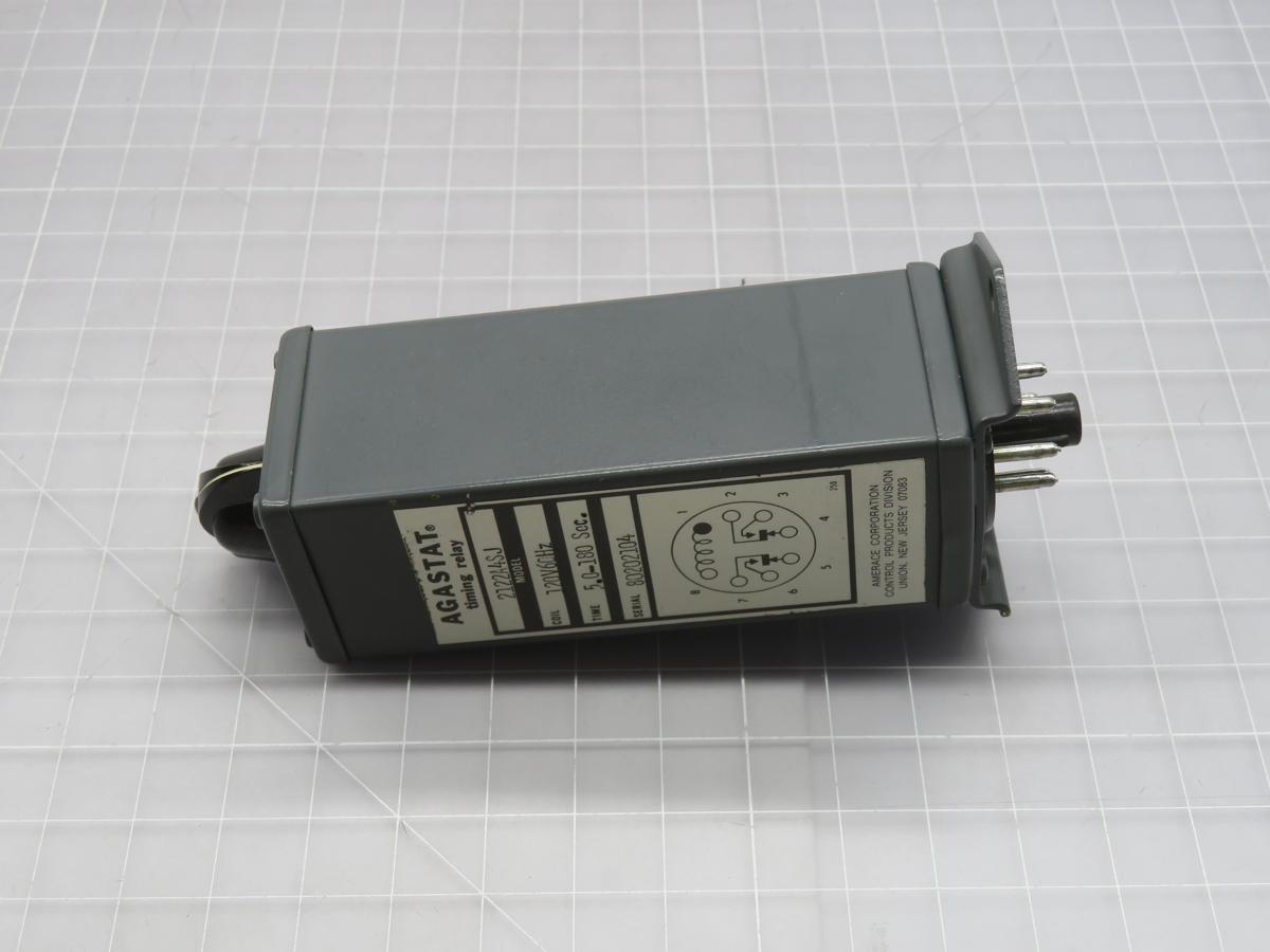 Agastat #2122A4SJ, Time Delay Relay, Delay-On-Make, 5-180 Sec Range, DPDT, 10A Rating (2 available)
