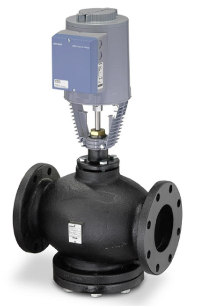 Siemens #274-05940, 2-Way 2-1/2" Flowrite Valve w/ Actuator, Cv 63, Normally Open, NEW