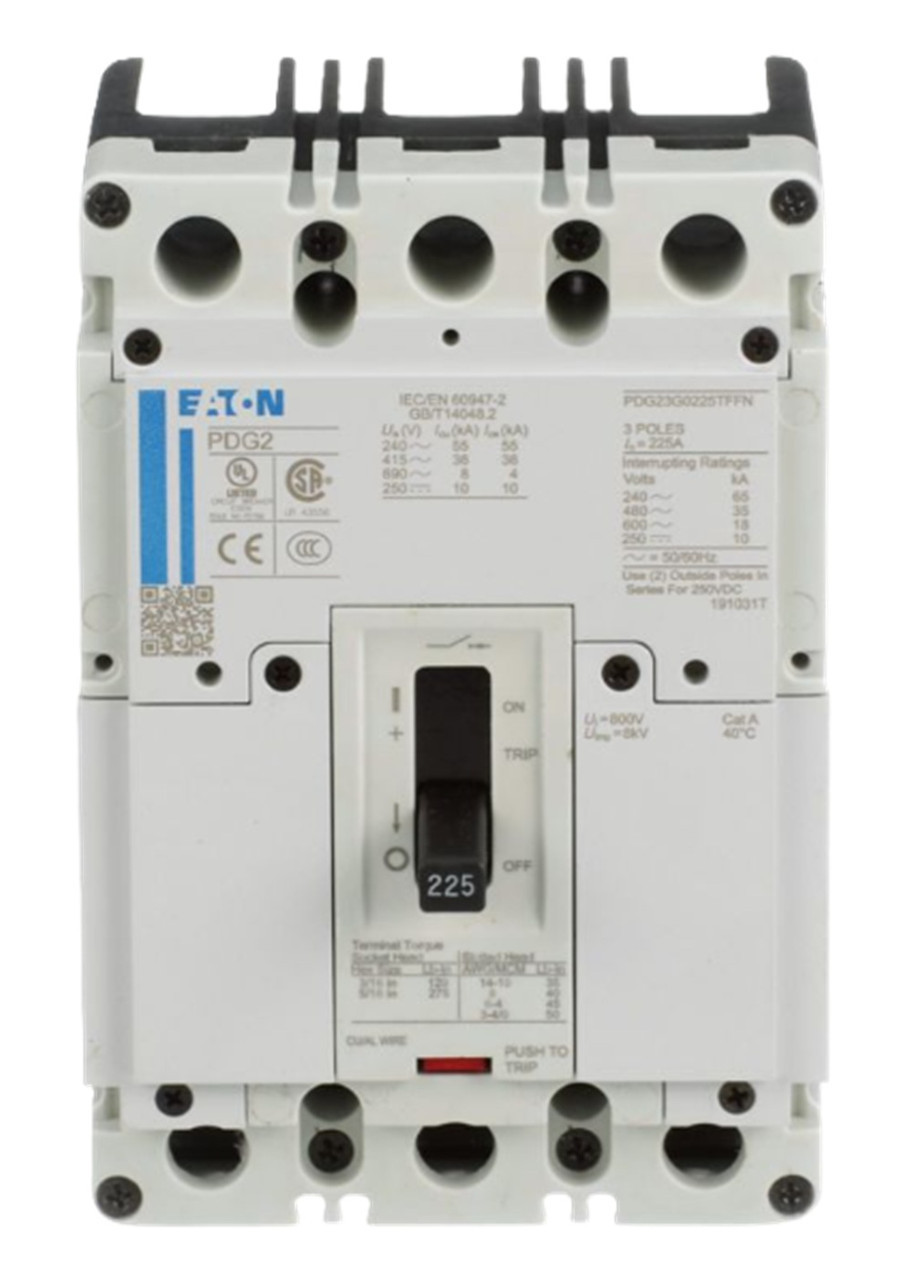 200 Amp, Eaton #PDD23F0200TFFL, Power Defense Circuit Breaker, 35kA/240 Volts, 3-Pole, NEW