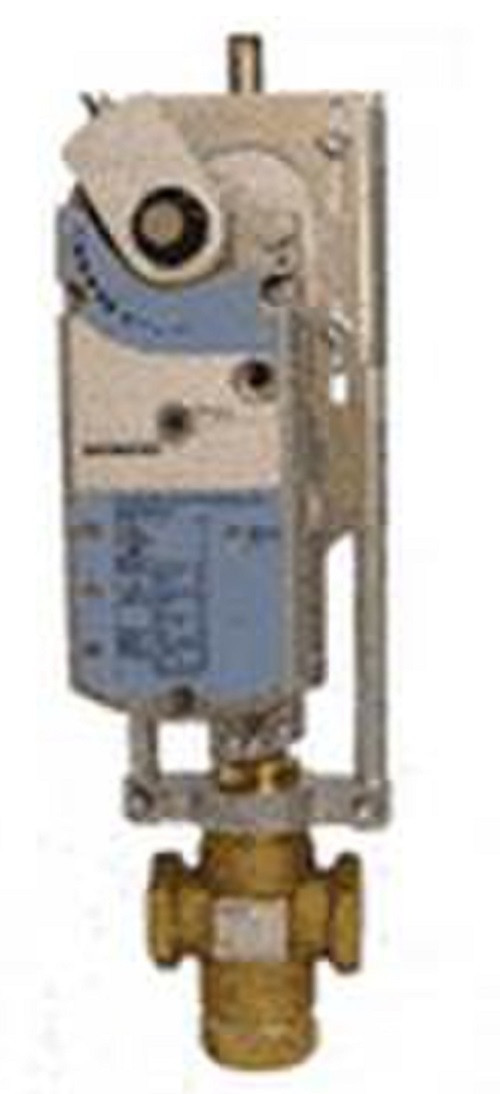 Siemens #298-03200, 3-Way 1/2" Valve w/Actuator, Cv 2.5, Bronze Trim, F x F, 24 V., NEW