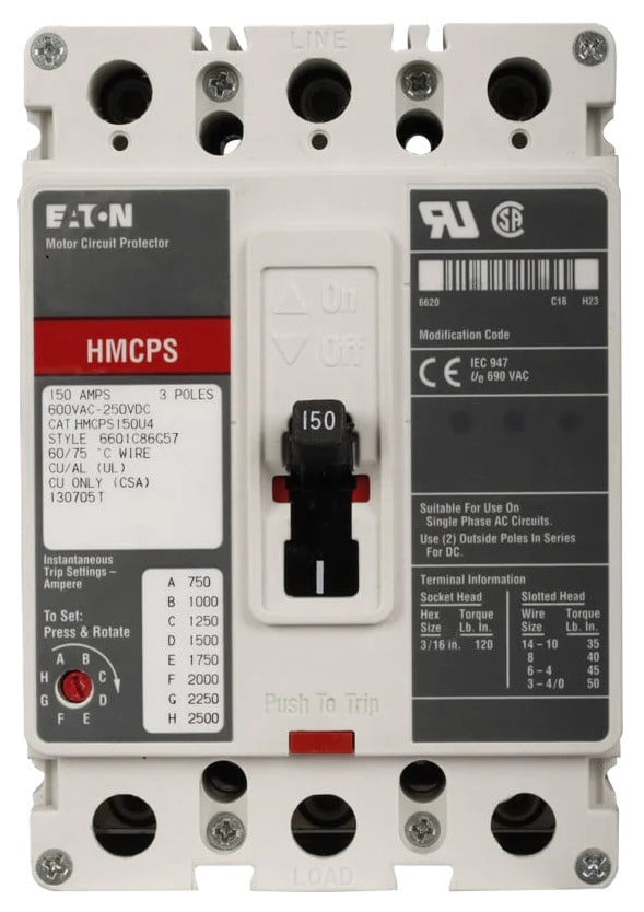 3 Amp, Eaton #HMCPS003A0C (3A16272G30), Series C Circuit Breaker, NEW