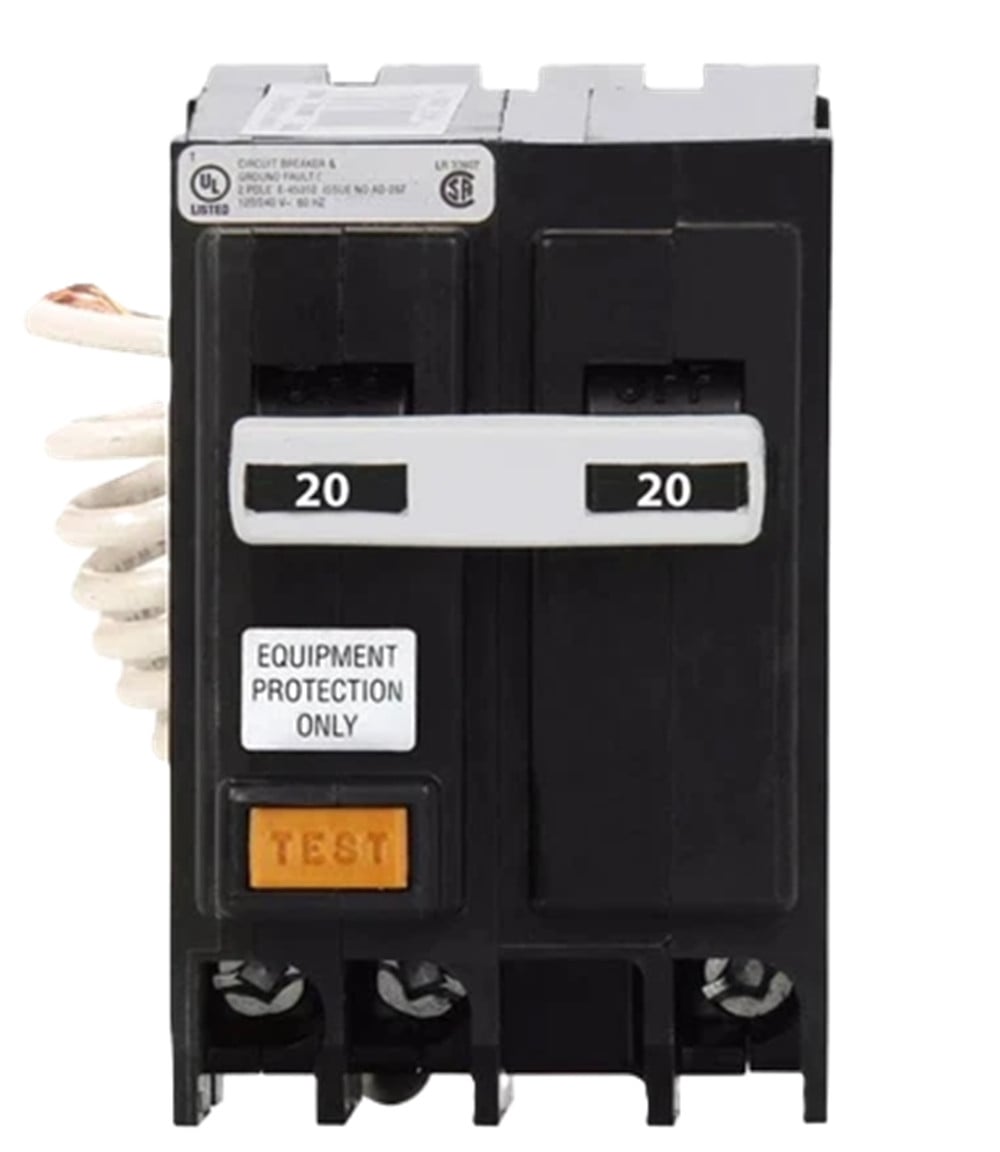 20 Amp, Eaton #GFEP220, GFCI Circuit Breaker, 2-Pole, 120/240 Volts, NEW