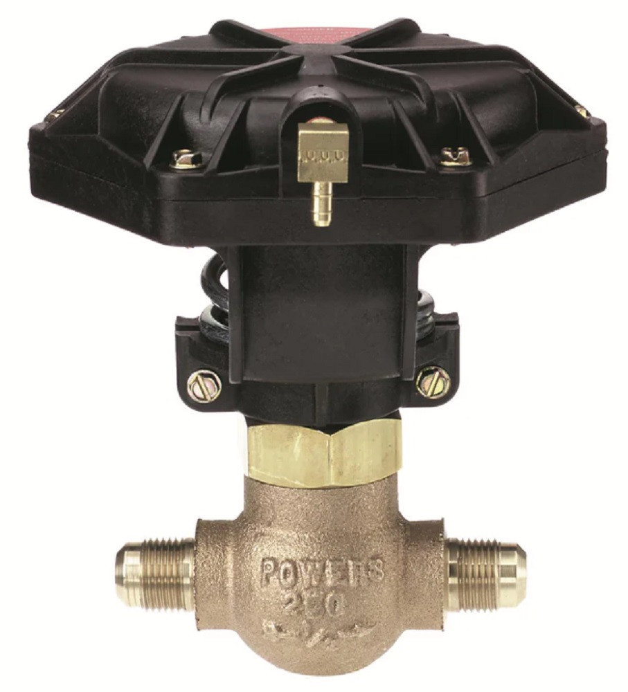 Siemens #658-0012, 1" Valve Size, 10 Cv, Normally Open, Angle Union, 2 to 6 psi, NEW