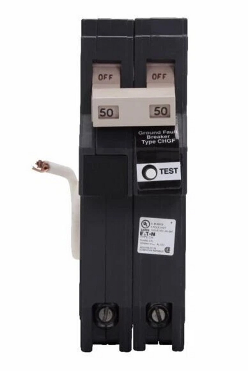 50 Amp, Eaton #CHN250GF, GFCI Circuit Breaker, Type CH, 2-Pole, 120/240 Volts, NEW