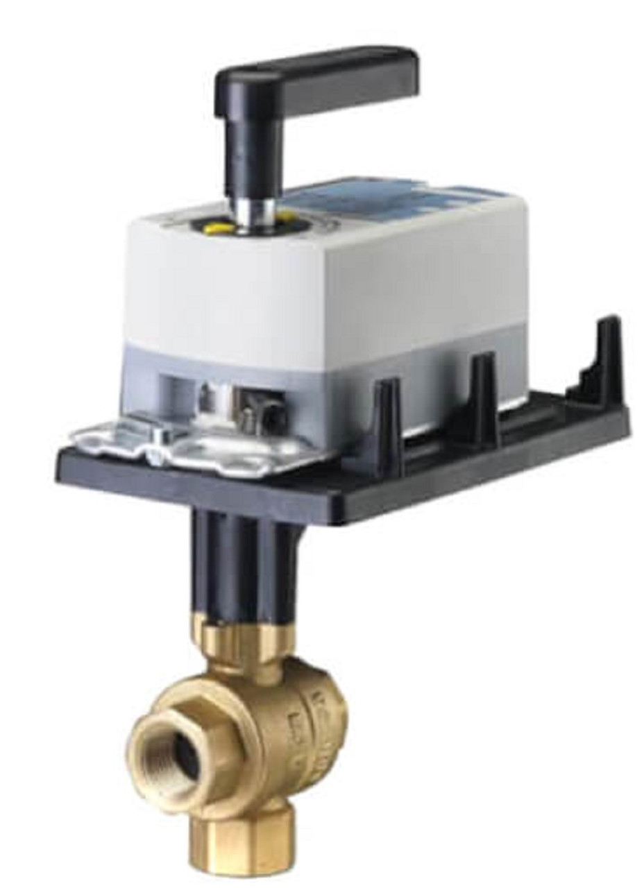 Siemens #171C-10250, 3-Way Ball Valve Assembly, 599-10250 Valve, 0.4Cv, 1/2", NEW