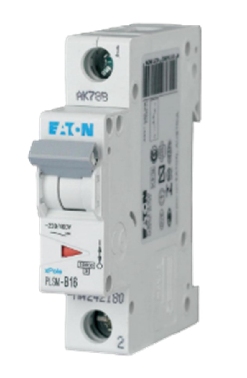 16 Amp, Eaton #PLSM-C16-MW, 242206 Circuit Breaker, 1-Pole, C Curve, NEW