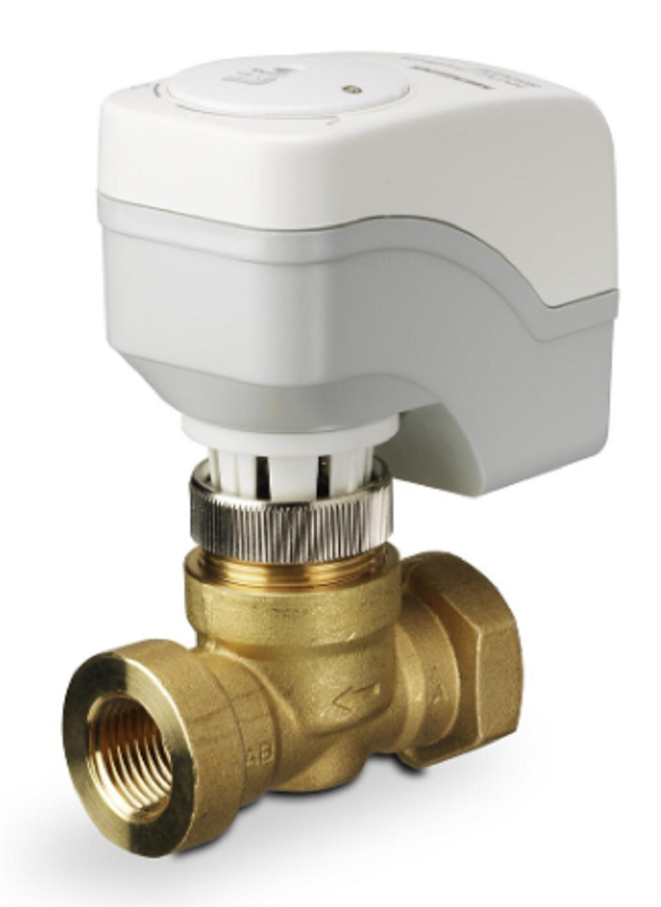 Siemens #248-00210, 2-Way 1/2" Zone Valve, Cv 1.0, ANSI 125 w/ Electronic Actuator, NEW