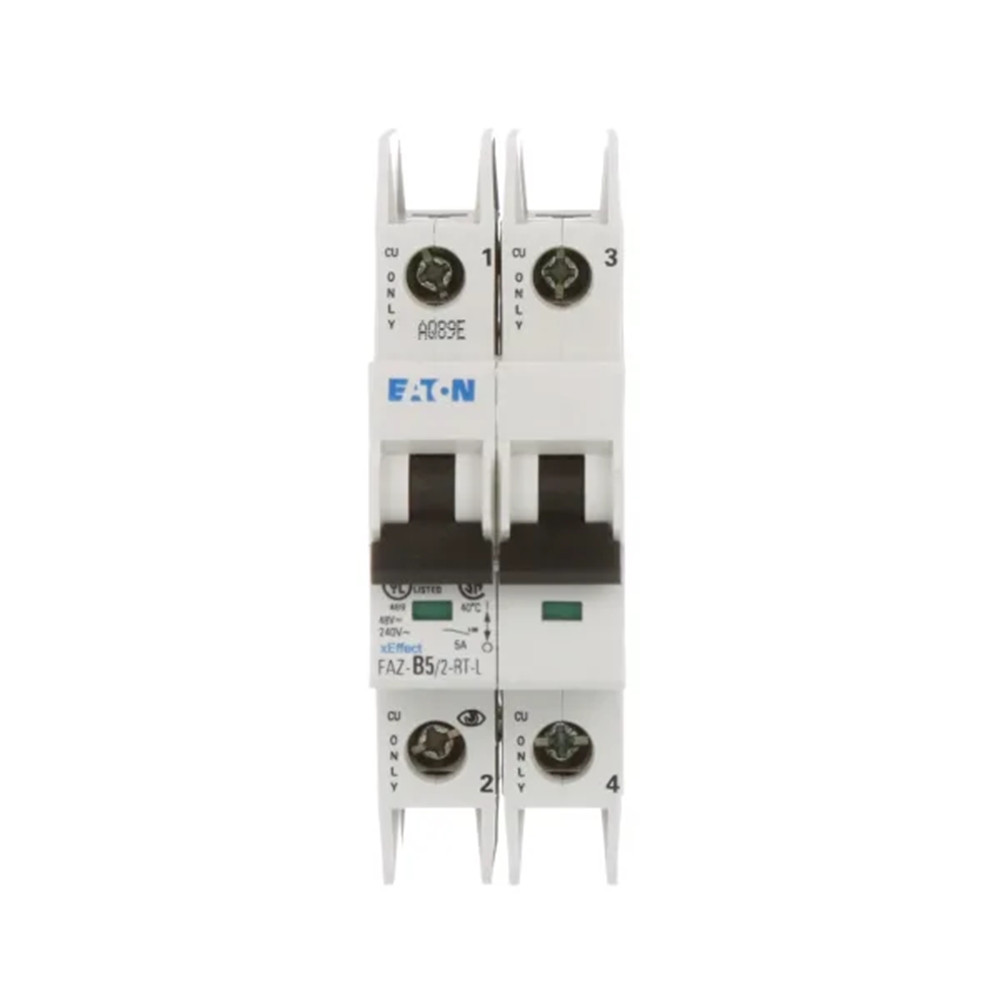 5 Amp, Moeller #FAZ-B5/2-RT, 132755 Miniature Circuit Breaker, 2-Pole, NEW