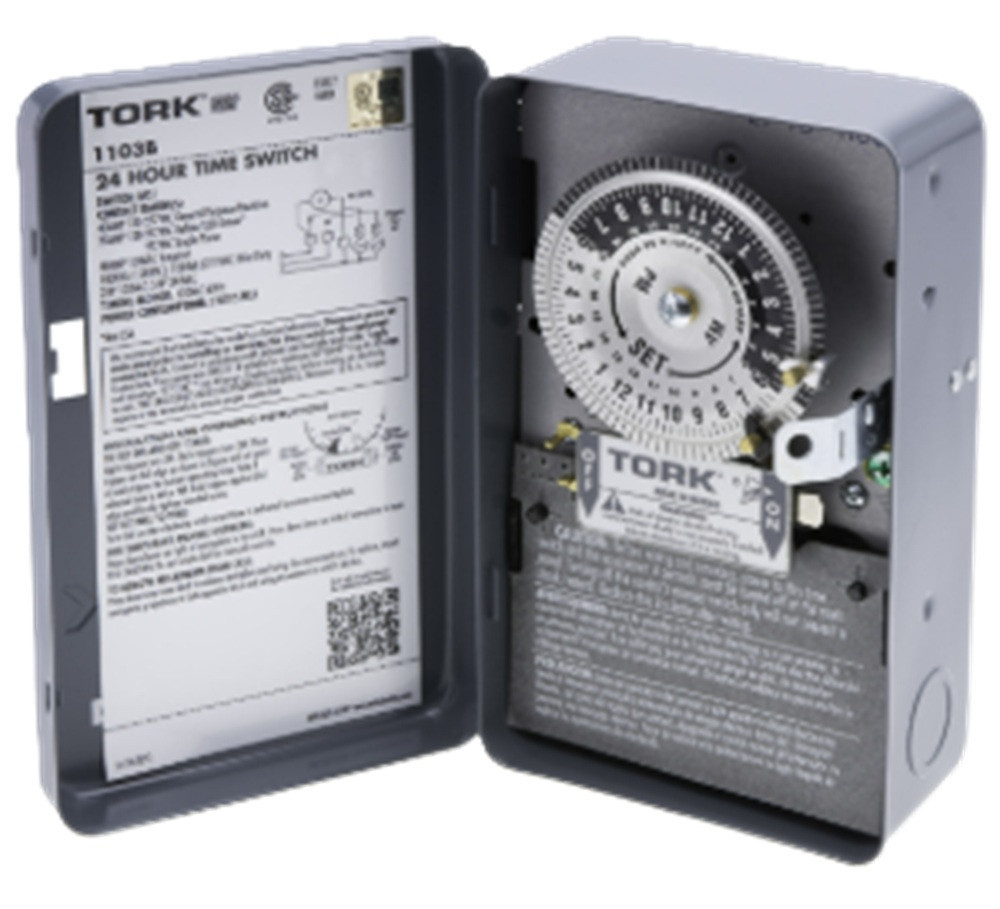 Tork #1103B, Timer, 24 Hour, 1 Channel, DPST, Digital, NEW
