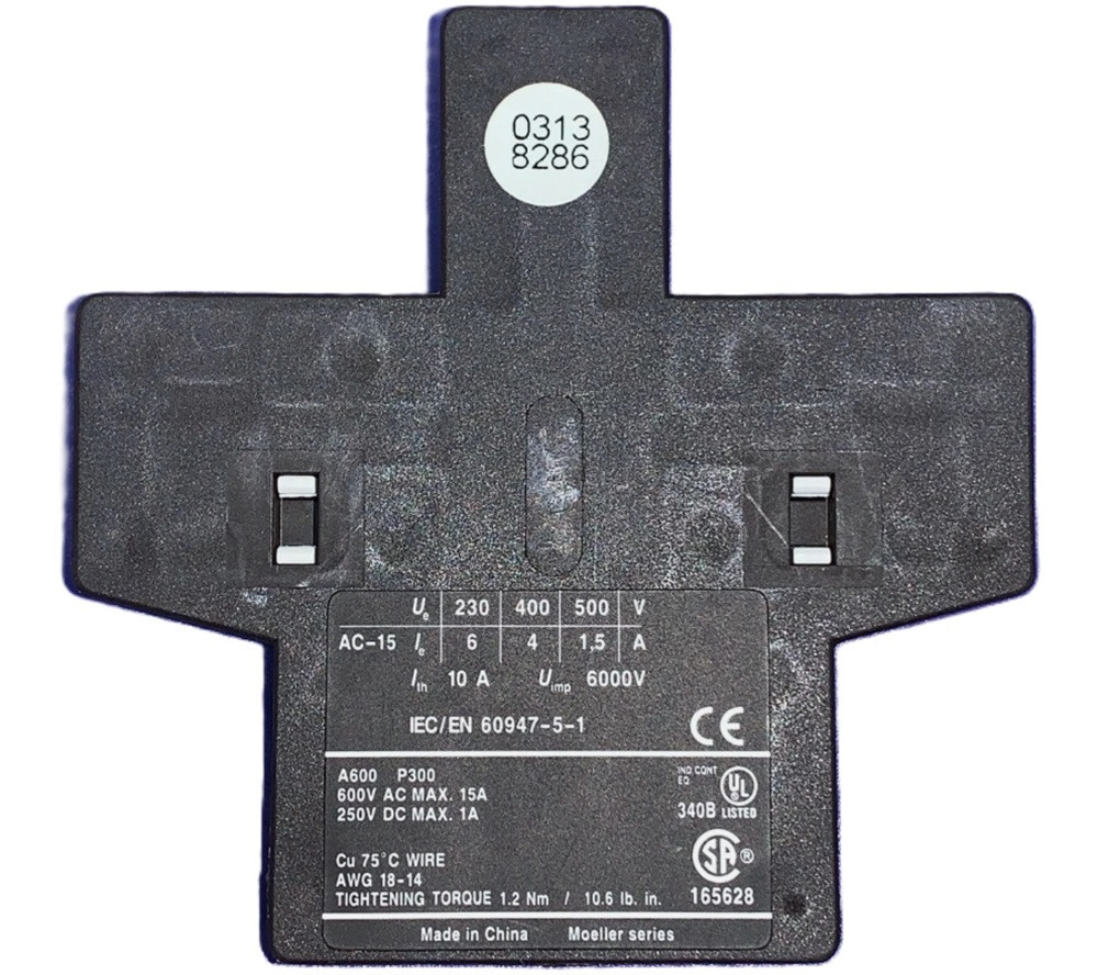 Eaton #XTCEXSCC11, Auxiliary Contact, 2-Pole, C-Frame Size, 1NO-1NC, NEW