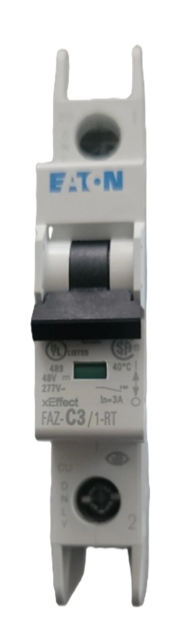 3 Amp, Moeller #FAZ-C3/1-RT-SP, 167206 Circuit Breaker, 1-Pole, C Curve, NEW