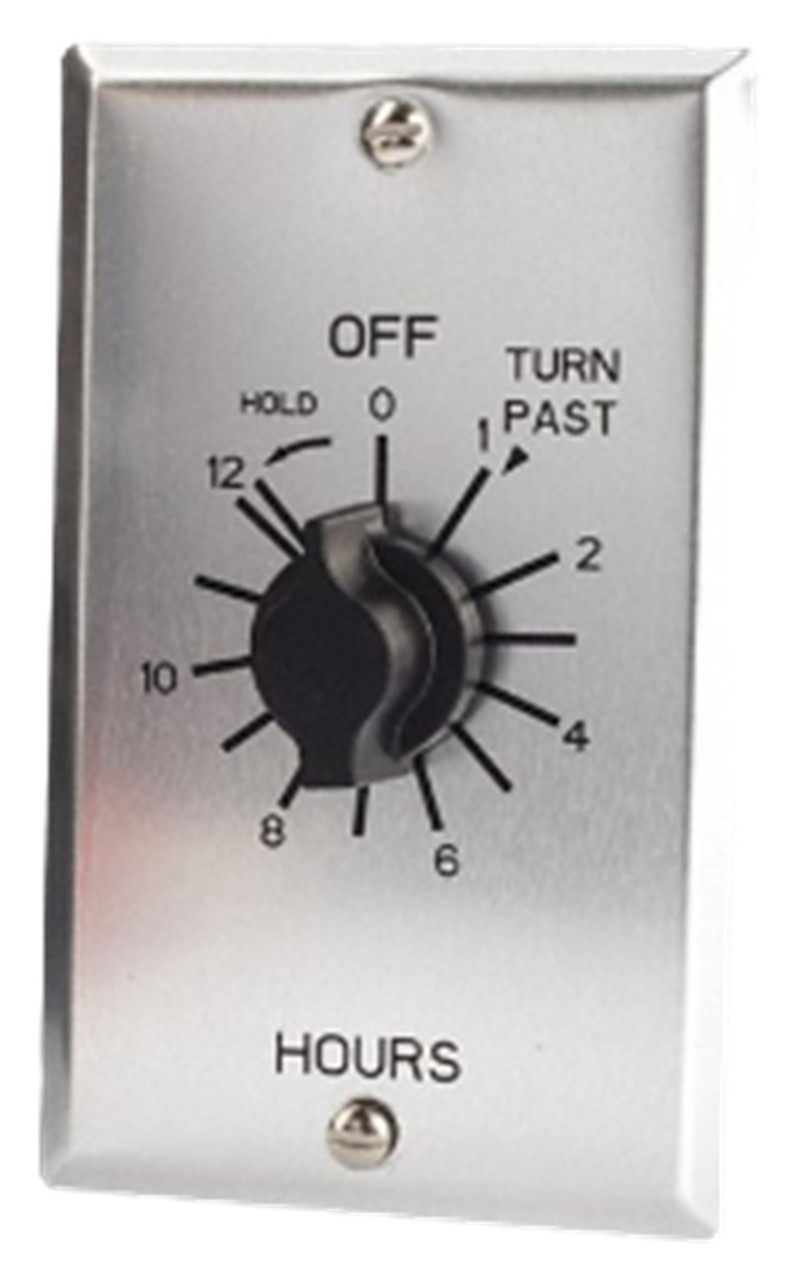 Tork #C512HH, In-Wall Twist Timer, 12 Hour, Metal Faceplate and Hold Setting, NEW