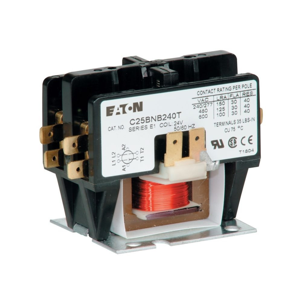 25 Amp, Eaton #C25BNB225B, Definite Purpose Contactor, 110-120 Volts AC, NEW