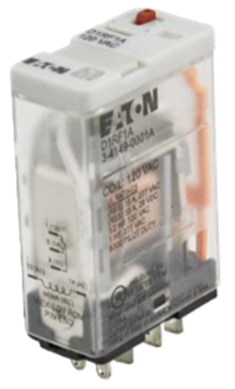Eaton #D1RF1A, General Purpose Relay, SPDT, 15A, 120 Volts AC Coil, NEW