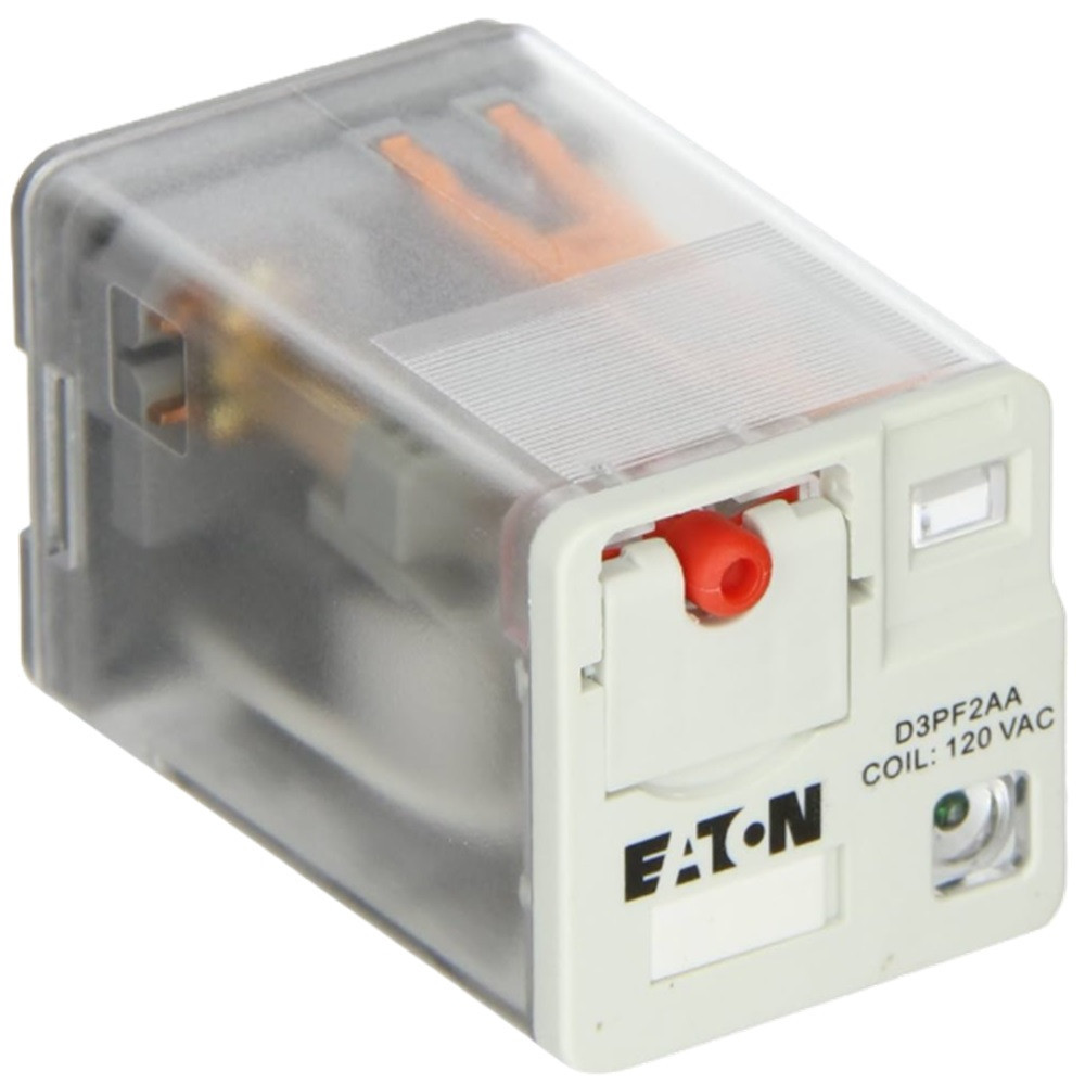 Eaton #D3PF2AA1, General Purpose Relay, 110 Volts DC Coil, DPDT, Octal, NEW