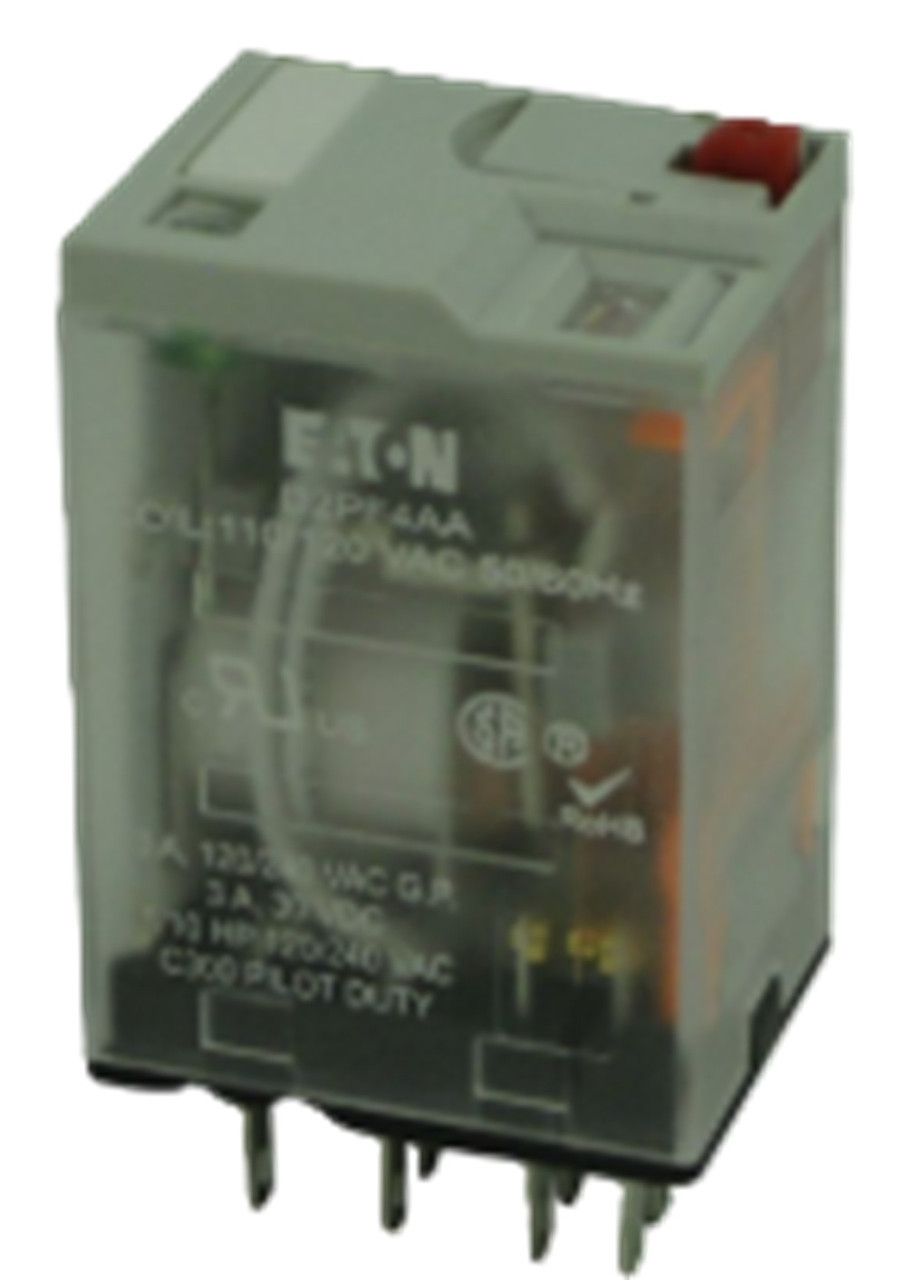 Eaton #D2PF4AA, General Purpose Plug-In Relay, 120 Volts AC Coil, 4PDT, NEW