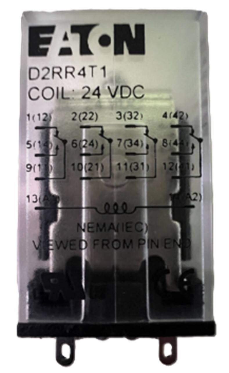 Eaton #D2RR4T1, Ice Cube Relay, 4PDT, 6A, 24 Volts DC Coil, NEW