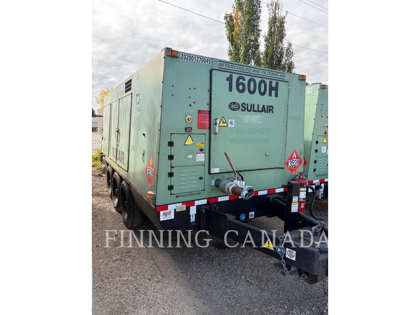 Sullair 1600H, Compressed Air, 1796 hours, S/N: 202001270045, 2020