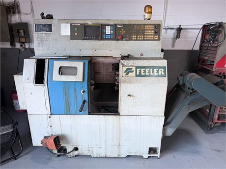 Feeler #FTC-10, CNC lathe, 20" swing, 9.45" max. turning diameter, 10" turning length, 6" chuck, 1.7" bar