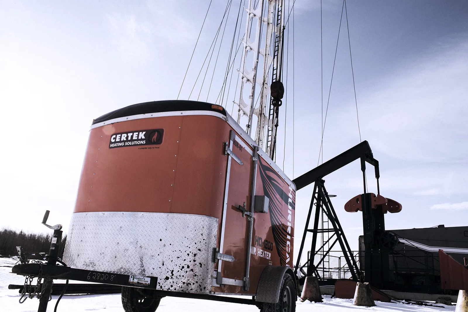 Certek #Hurricane, hydronic heater blower, 600000 BTU/hr, 6000 CFM, tri-fuel natural gas / propane / diesel