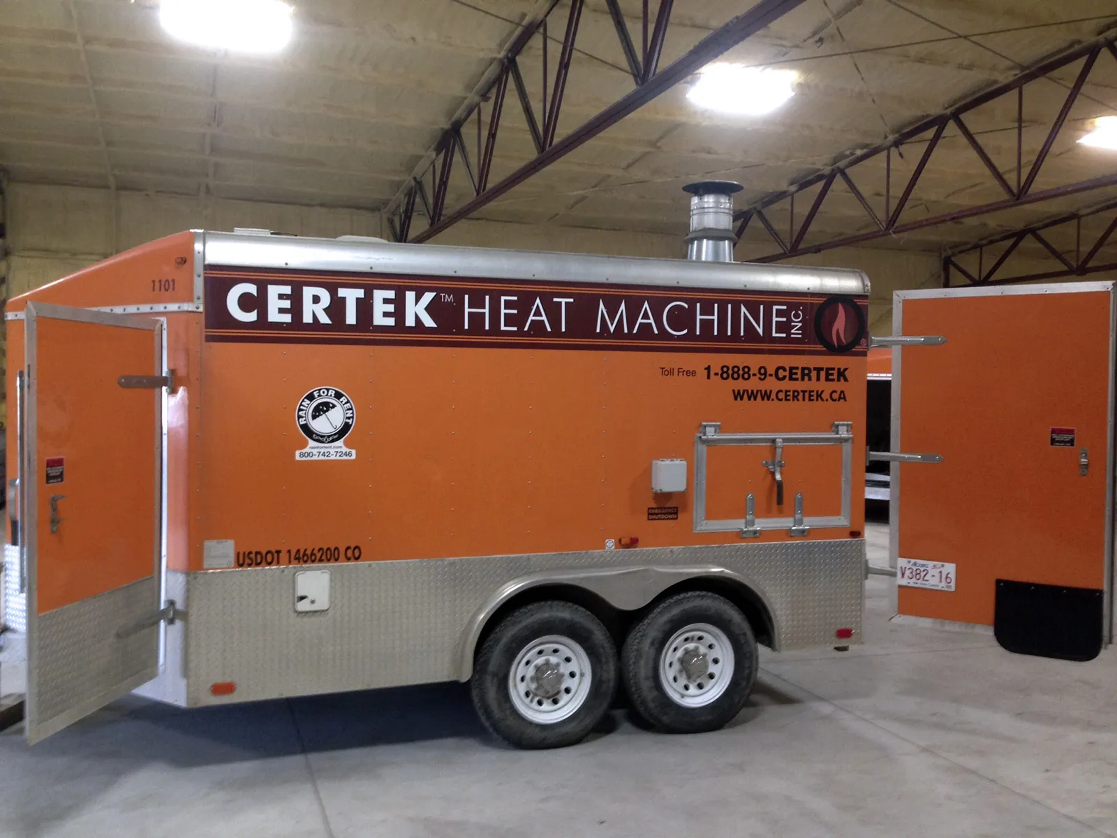 Certek #Kodiak-Bumper-Pull, hydronic heater, 1900000 BTU/hr, Buderus boiler, Riello R38 burner, diesel, 400