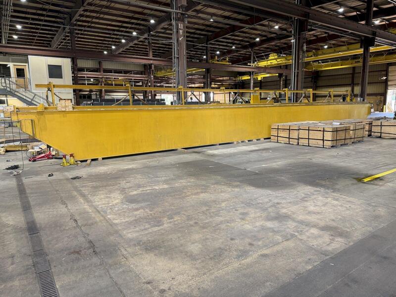 30 Ton, Zenar, overhead bridge crane, 61'8" span, 40' lift, Class D, 150" trolley gauge, 150 FPM bridge, 40