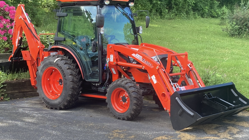 Kioti #KB2485, backhoe, 94.4" digging depth, 136.1" reach, 80" loading height, 180° swing arc