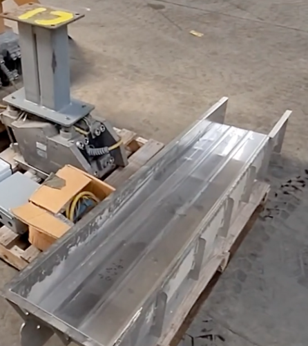 12" wide x 5' long, Syntron, Stainless steel electromagnetic vibratory feeder