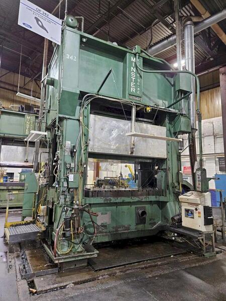 600 Ton, Minster #E2-600-96-42-Hevi-Stamper, Straight Side Press, 8" stroke, 38" shut height, 6" adjustment