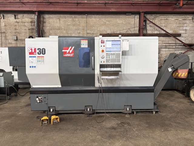 Haas #ST-30, CNC Lathe, 21" max. part swing, 15" max. cutting diameter, 32.5" max. cutting length, 3" bar