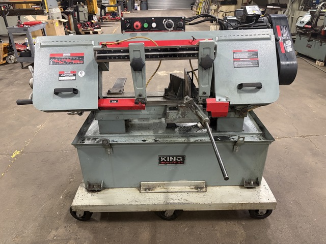 10" x 18" King Industrial #KC-227, Horizontal Band Saw, 10" round, 122" x 1" blade, 114-377 FPM, 2 HP, 230