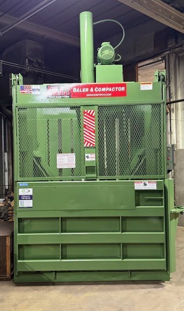 72" x 42" x 48" PTR #7200HD-7, Vertical Baler, 20 HP, 7" cylinder, 54 sec. cycle, 100,041 lb. working force