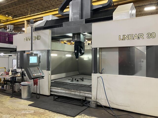 Parpas #Diamond-30, 5-Axis CNC Gantry Machining Center, 118.1" X Travel, 102.3" Y Travel, 55.1" Z, 52 HP