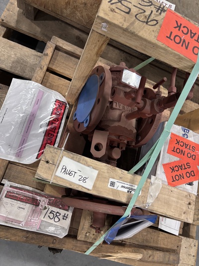 4" Cameron General Valve #211, DBB plug valve, Class 150, flanged, WCC body, w/ (2) TopWorx GO switches