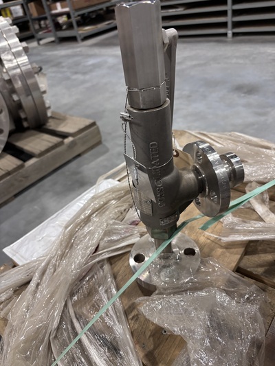 0.75" Consolidated #19096MCF-2-S4-MS-33-10-05-LA, pressure safety valve, liquid service, 50 GPM, 410 psig