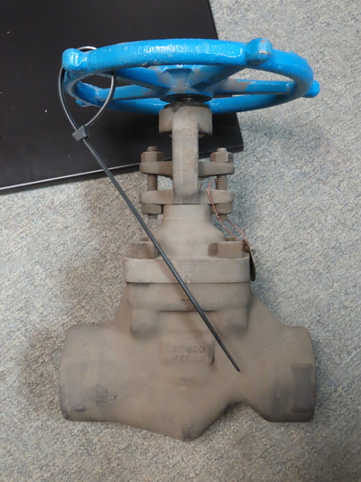 2" Velan, globe valve, Class 800, socket weld, A350 LF2 impact tested carbon steel, new (2 available)