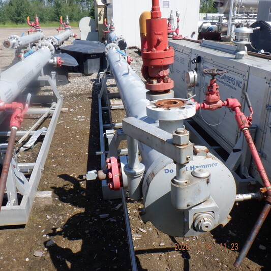 12.8" x 20' GKM Fabrication, sour horizontal sand separator, 2-phase, 3120 psi, 300&deg;F max. temp., vessel