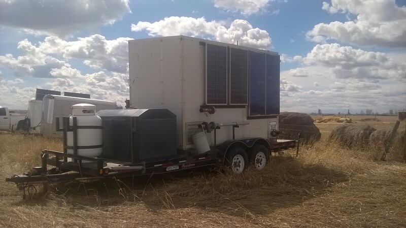 8" x 3' Crimetech, sour horizontal self contained portable test separator, 2-phase, 500 psi, solar powered