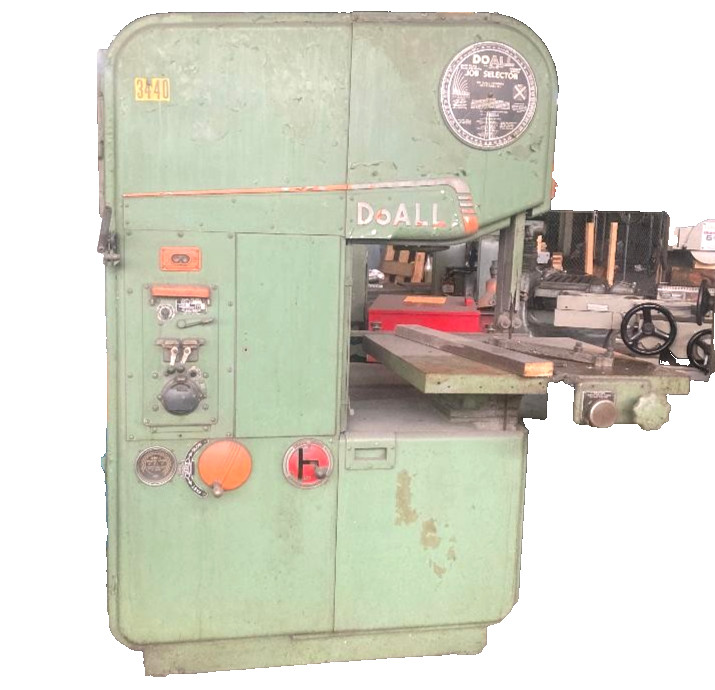 20" DoAll, Vertical Contour Band Saw, automatic feed table, 1,250 lb.