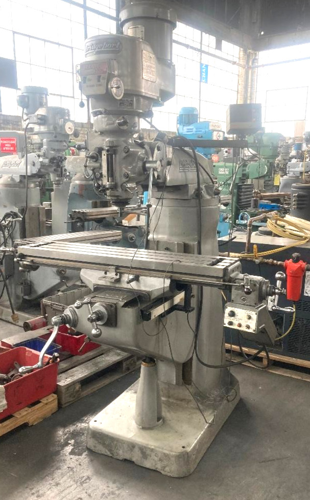 Bridgeport, Vertical Milling Machine, 2 HP, R8 spindle, 9" wide table, 12" cross travel, Sony digital read