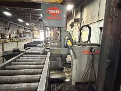 20" x 25" Marvel #F-2150-60-M, vertical tilt frame bandsaw, 10 HP, 1.5" x 218" blade, 0-500 FPM, chip