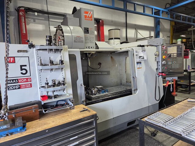 Haas #VF-5, CNC Vertical Machining Center, 50" X, 26" Y, 25" Z, 20 HP, side mount automatic tool changer