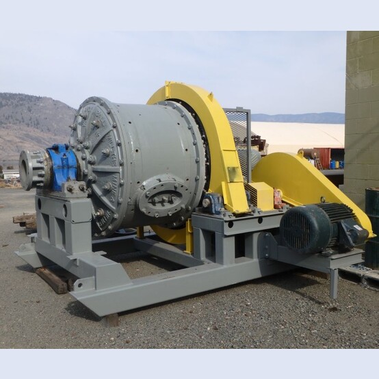 4' x 3' Marcy #43, Ball Mill, trommel discharge, bolt on feed & discharge heads, bull gear & pinion, 40 HP