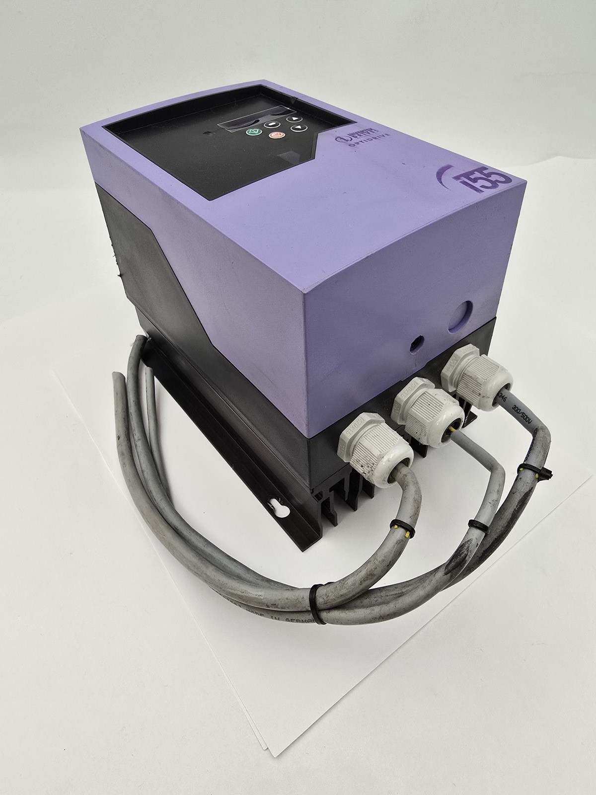 2 HP Invertek Drives #ODEF-14150-IN-I55, Optidrive E2, 4.1A, 380-480 Volts, 3 phase, 0-500 Hz., AS IS