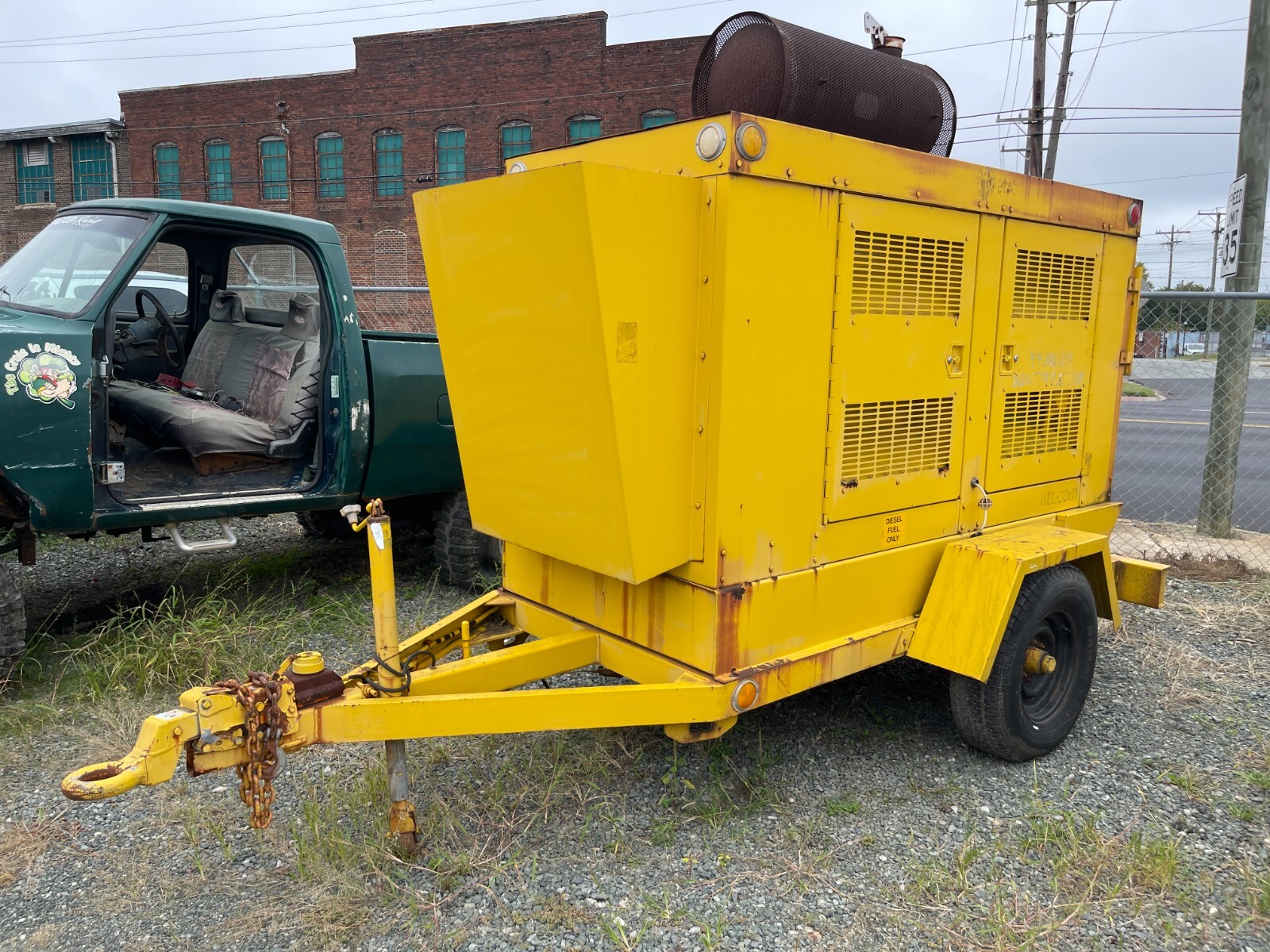 70 KW Kohler, Portable Diesel Generator, 1 phase 120/240 Volts, 3 phase 120/208 Volts, John Deere 4045T engine